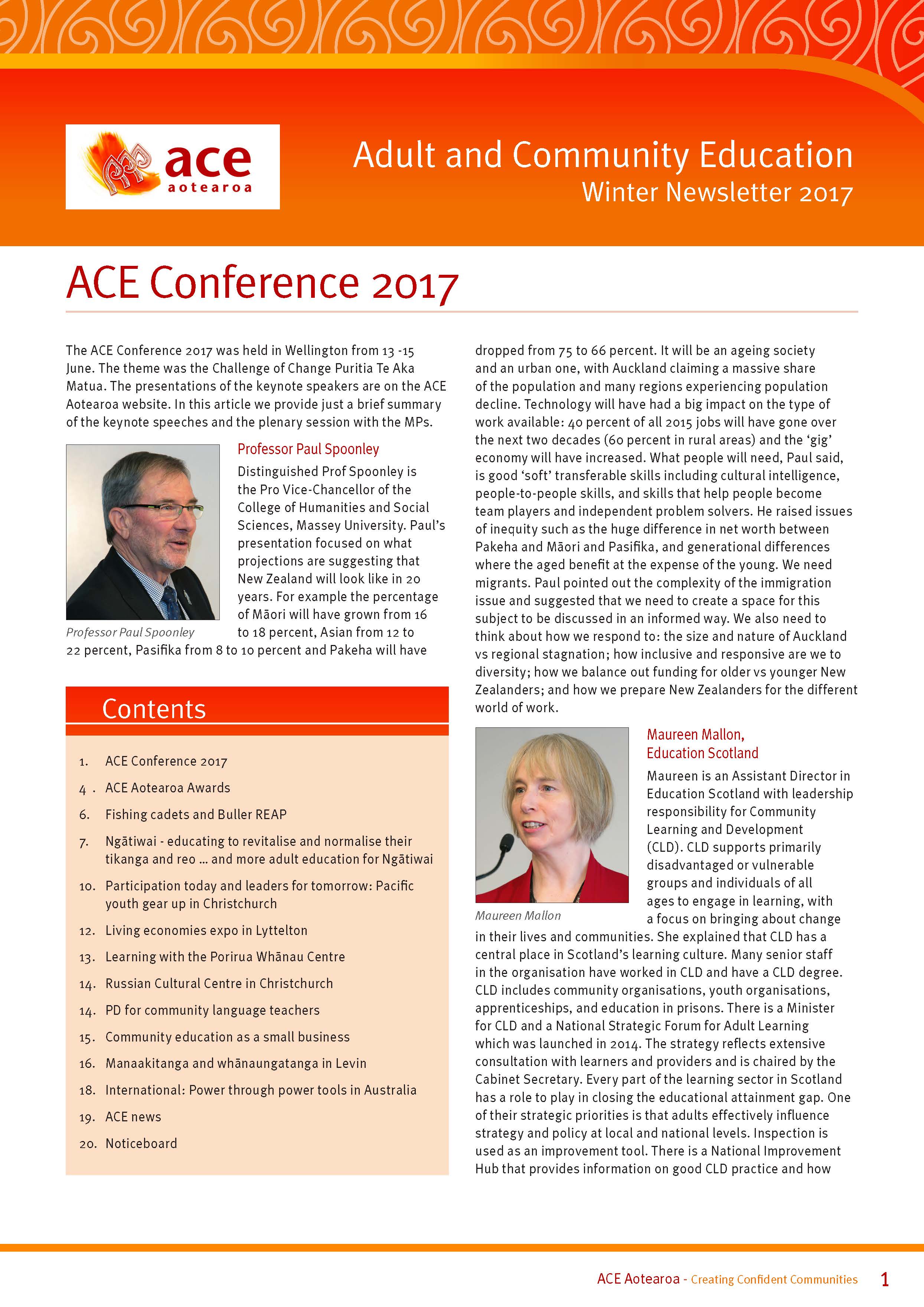 ACE Aotearoa Winter 2017 newsletter image