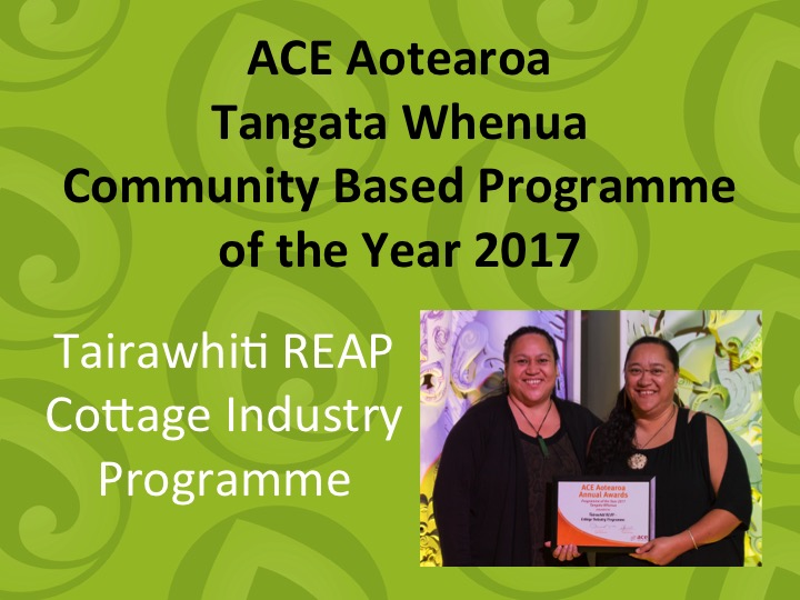 Tangata Whenua Community Based Programme 2017 Tairawhiti REAP Cottage Industry Programme