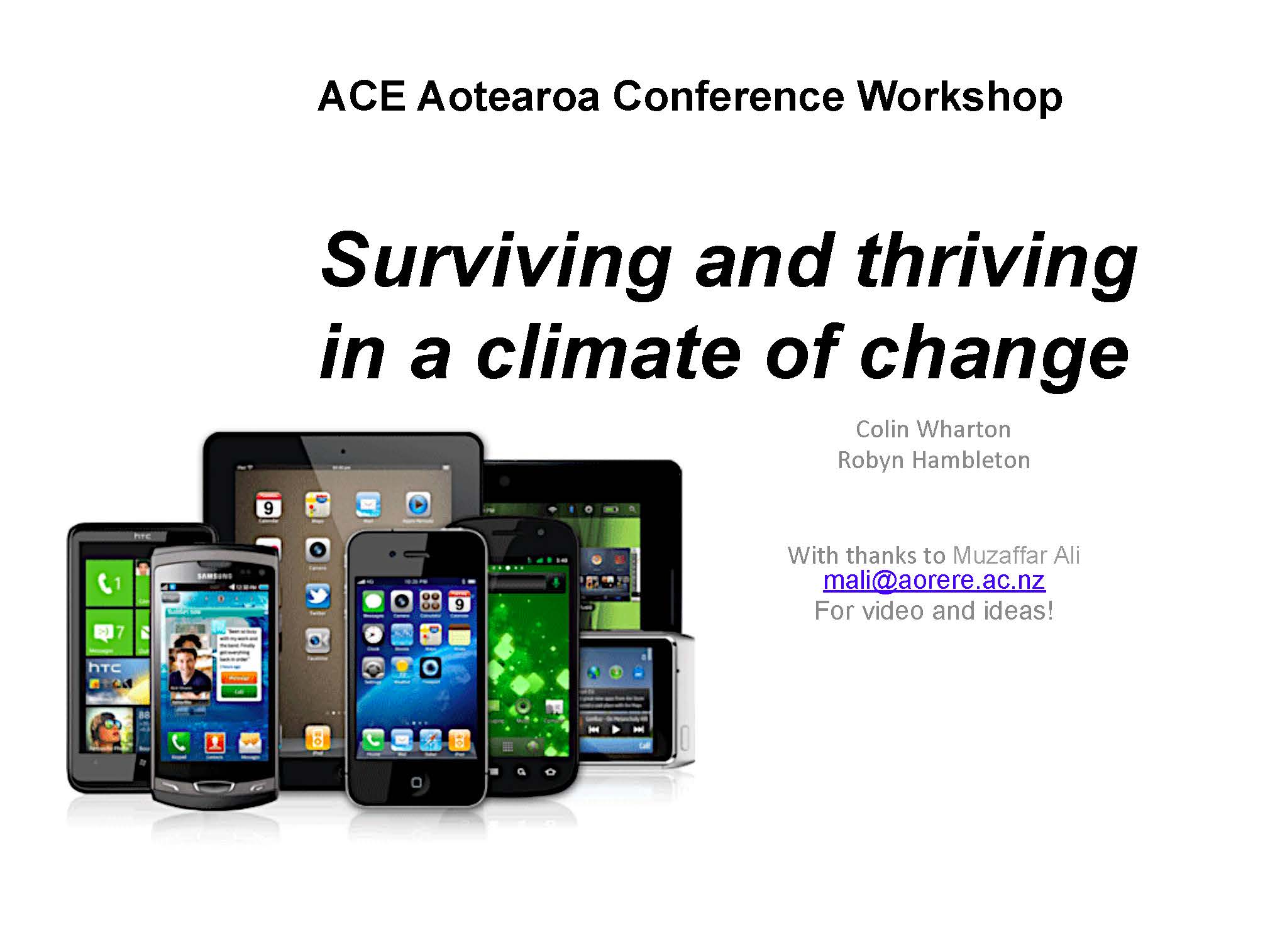 Surviving and thriving in a climate of change